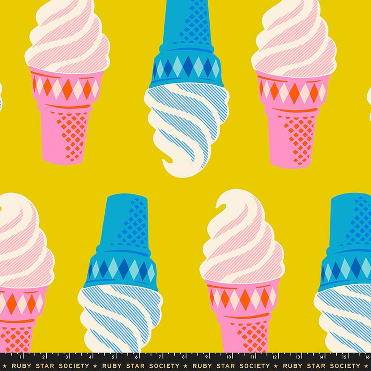 108" Sparkle Mart - Quilt Back Novelty Ice Cream - Golden Hour
