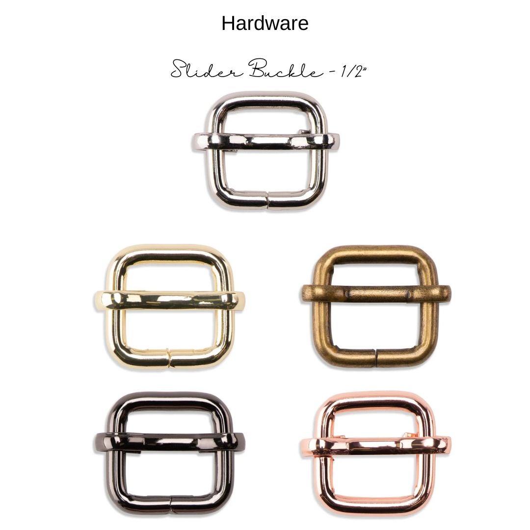 Hardware: Slider Buckle 1/2” | Multiple Finishes