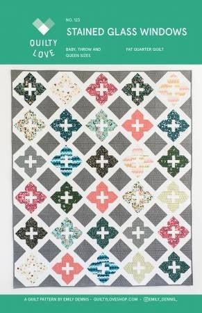 Pattern: Stained Glass Windows by Emily Dennis of Quilty Love