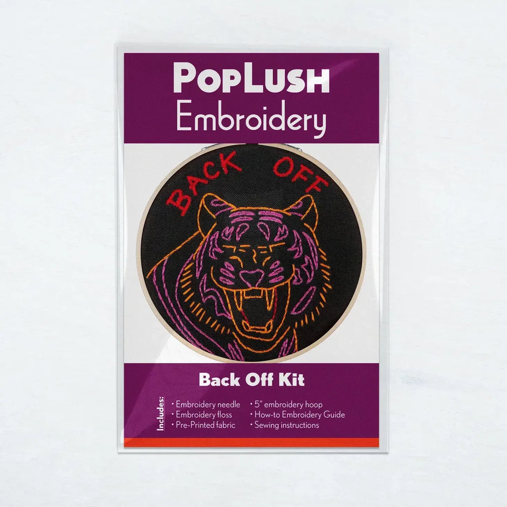 Back Off Tiger 5" Embroidery Kit