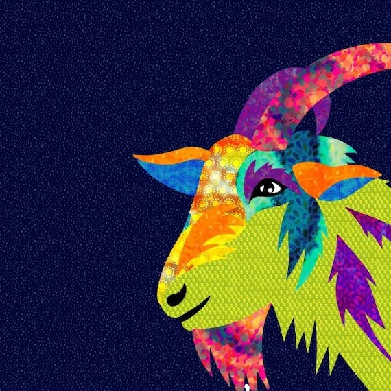 The Farmyard Collection Gretchen the Goat - Panel (36"x44")