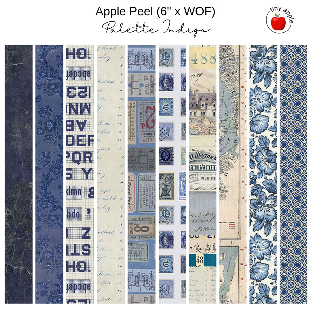 6" Apple Peels (10) - Palette Indigo by Tim Holtz