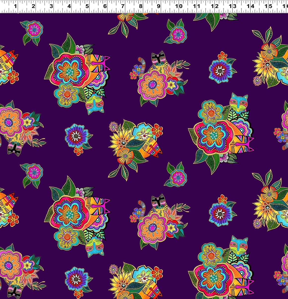 Fantasticats Hidden Cats - Purple/Gold Metallic