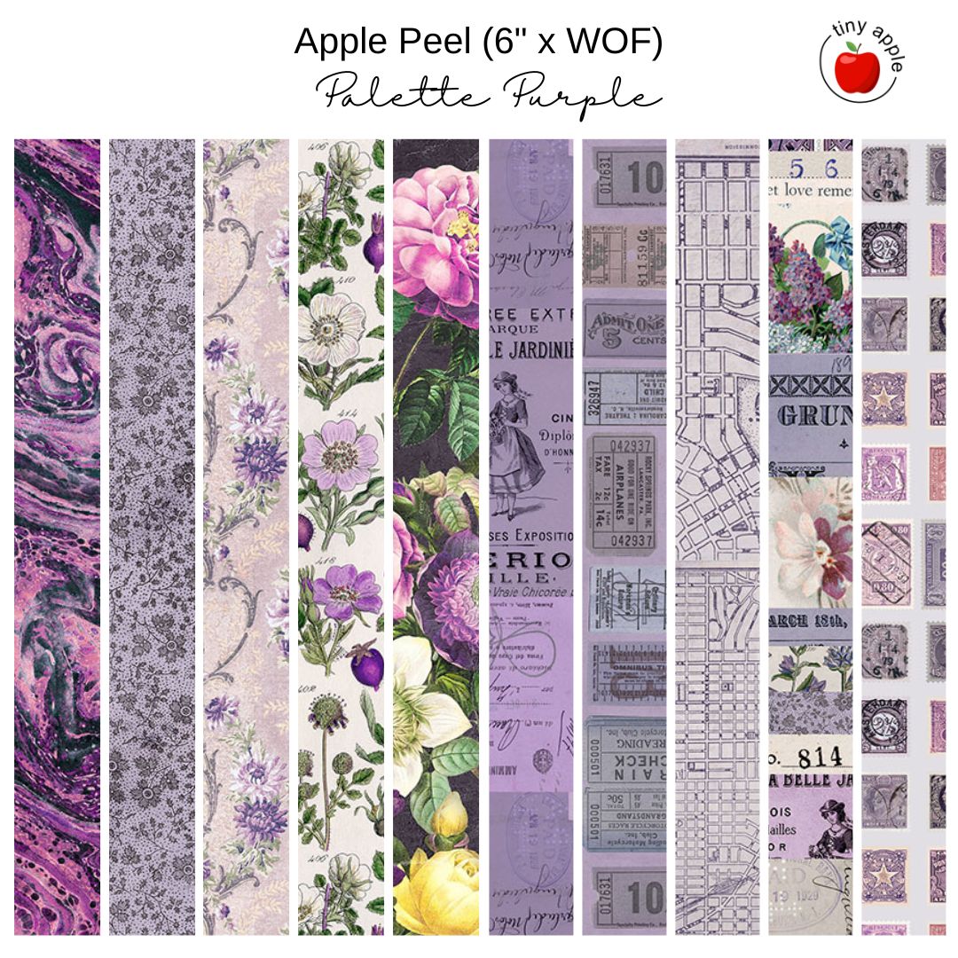 6" Apple Peels (10) - Palette Purple by Tim Holtz