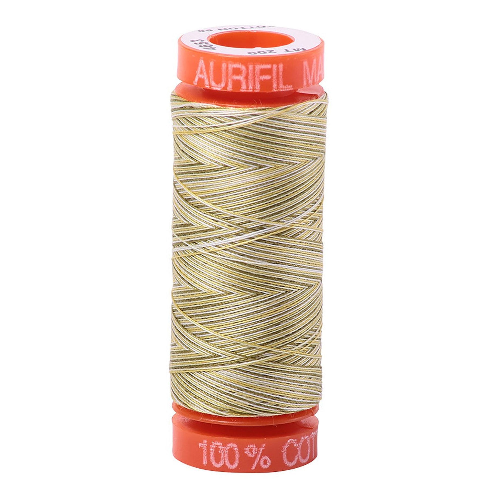 Aurifil Cotton Thread Variegated 50wt 220yds - Light Green - 4653