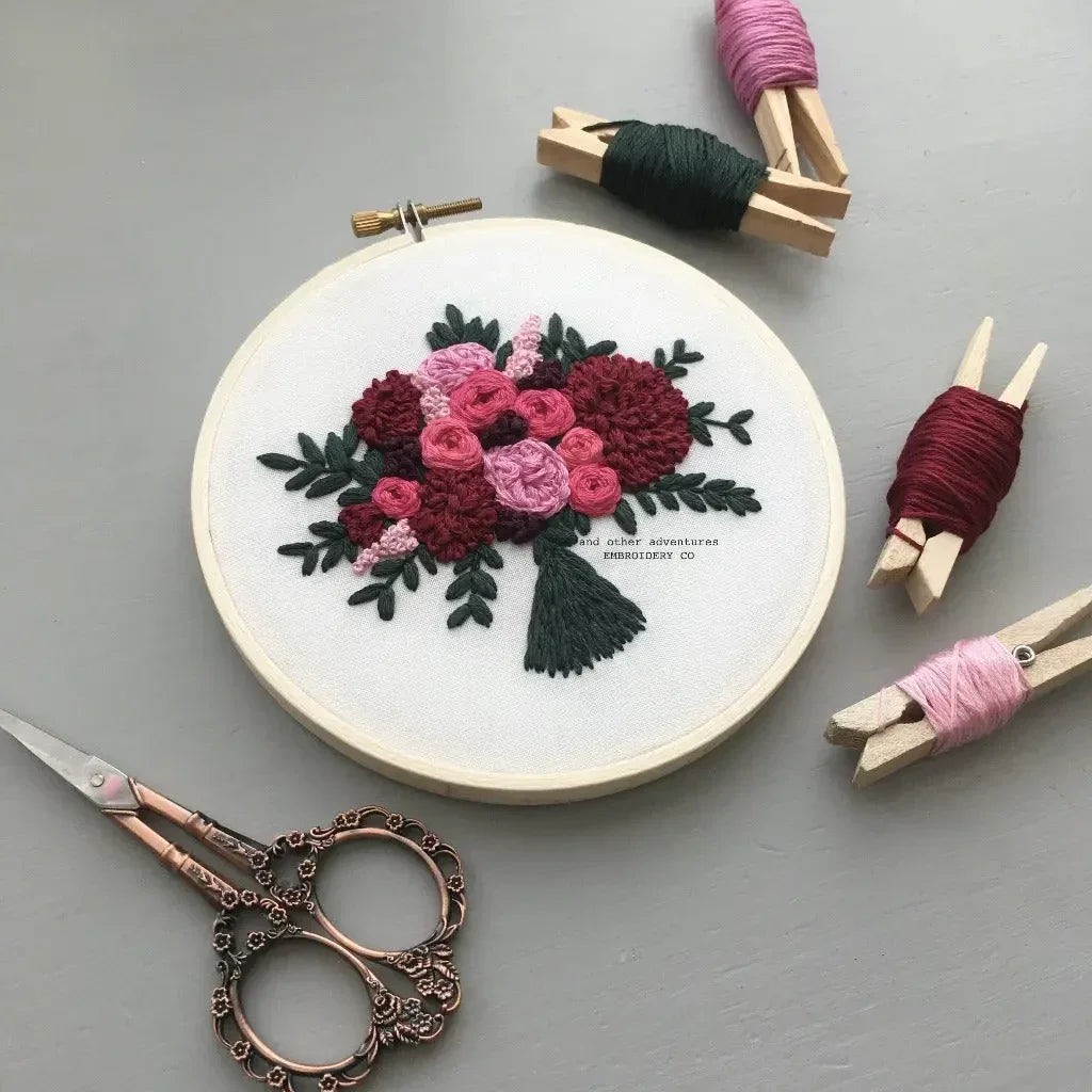 The Valentina Bouquet Intermediate Embroidery Kit