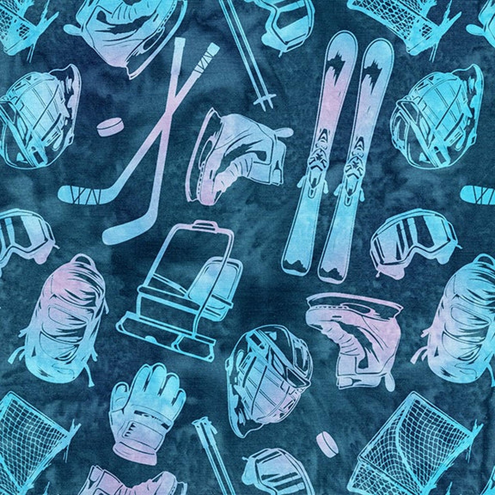 All MN Shop Hop Fabric 2025 - Skiing Blue