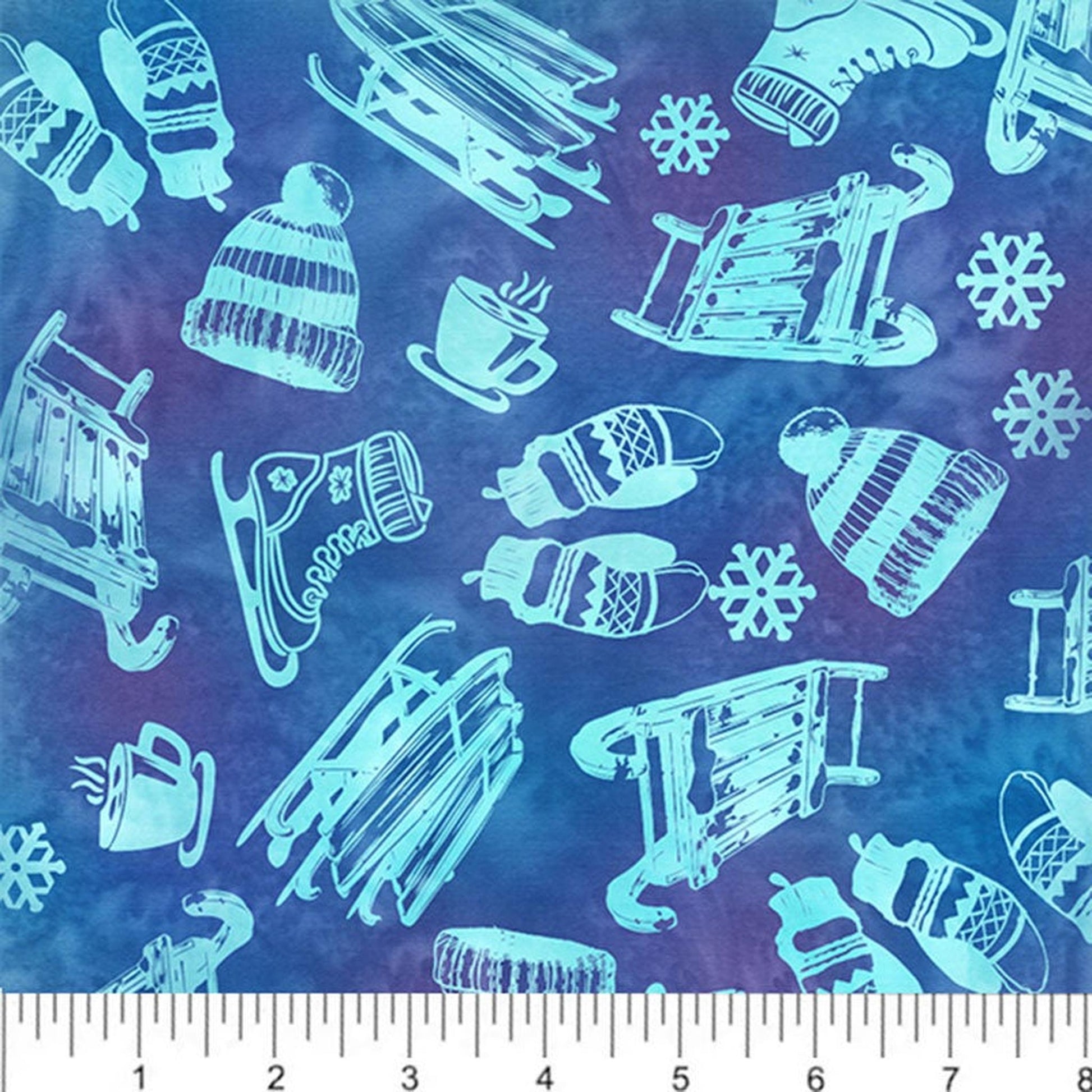 All MN Shop Hop Fabric 2025 - Sledding Blue