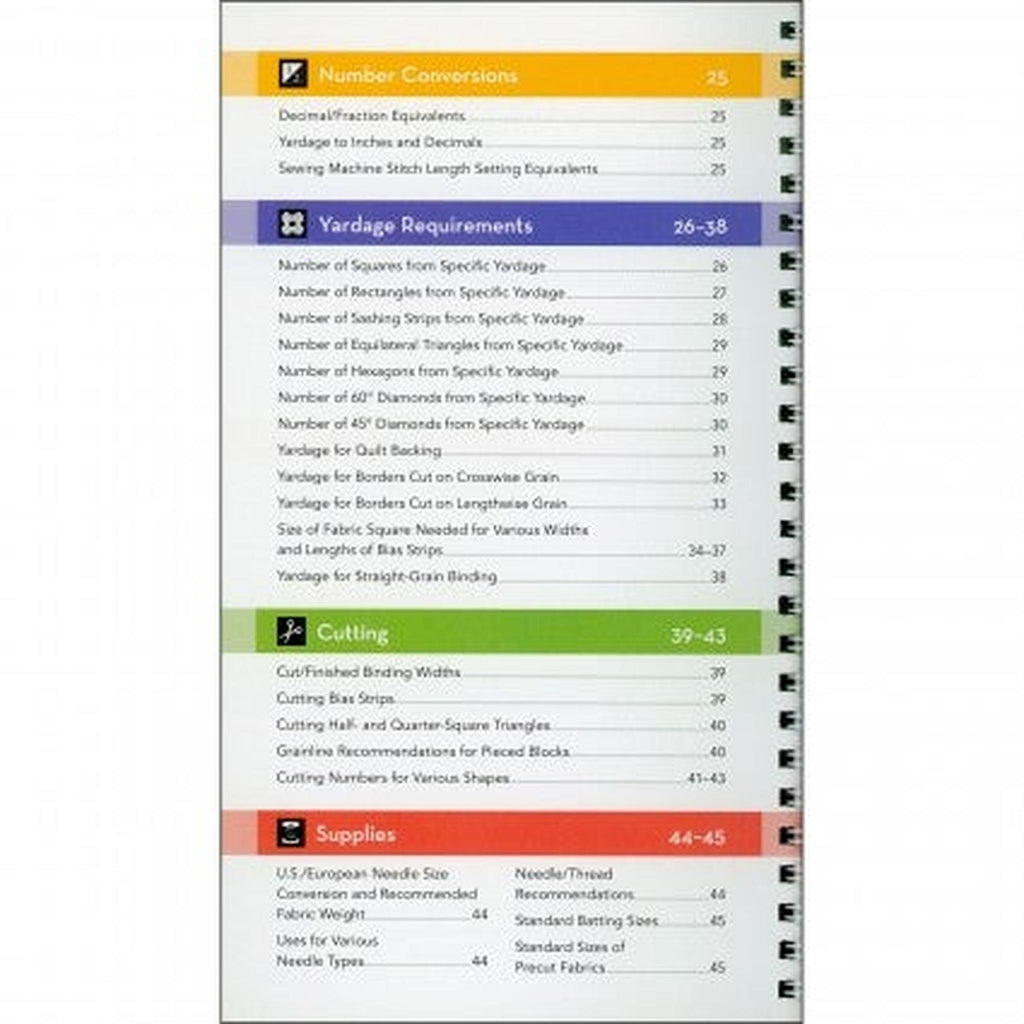 All in One Quilter's Reference Tool