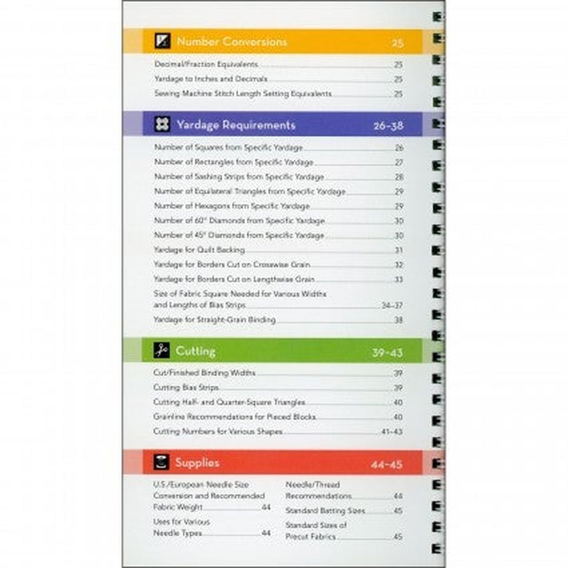 All in One Quilter's Reference Tool