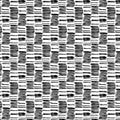 Andover Century Black on White Hatched Stripe