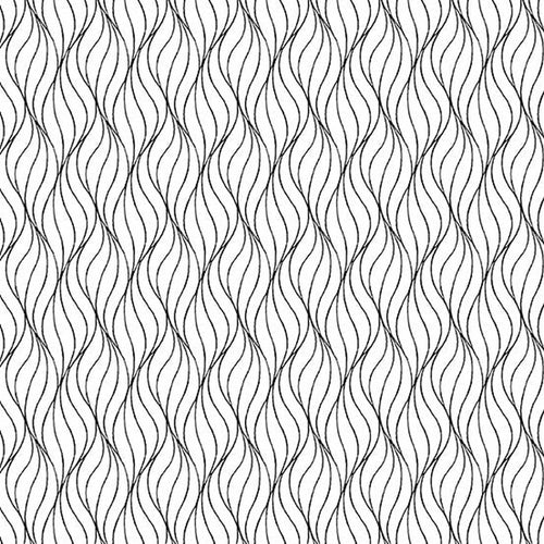 Andover Century Black on White Waves