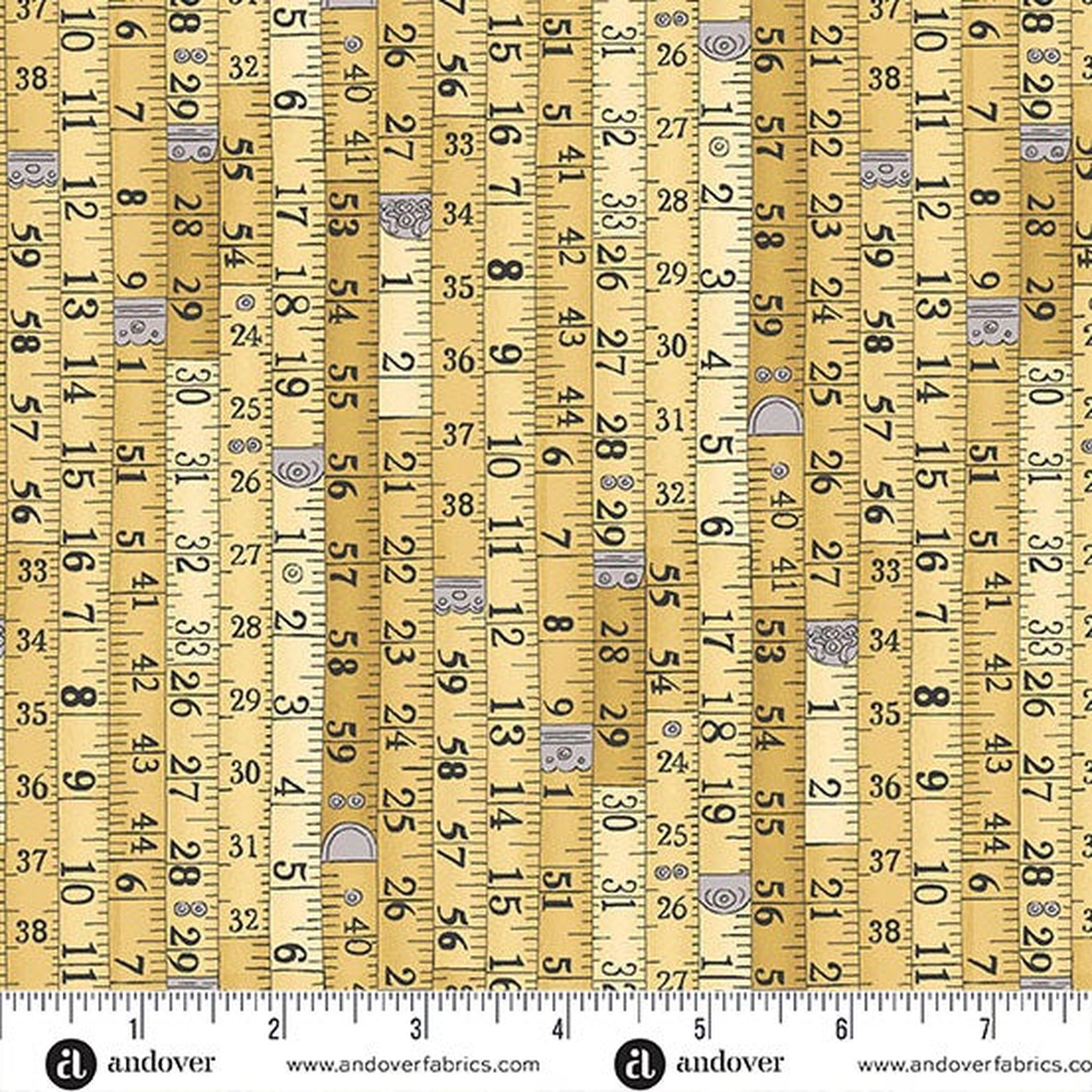 Atelier by Makower - Measurements Yellow