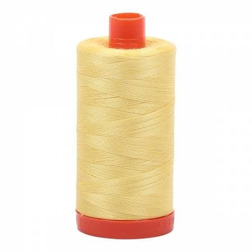 Aurifil Cotton Thread Solid 50wt 1422yds - Lemon A1050-2115