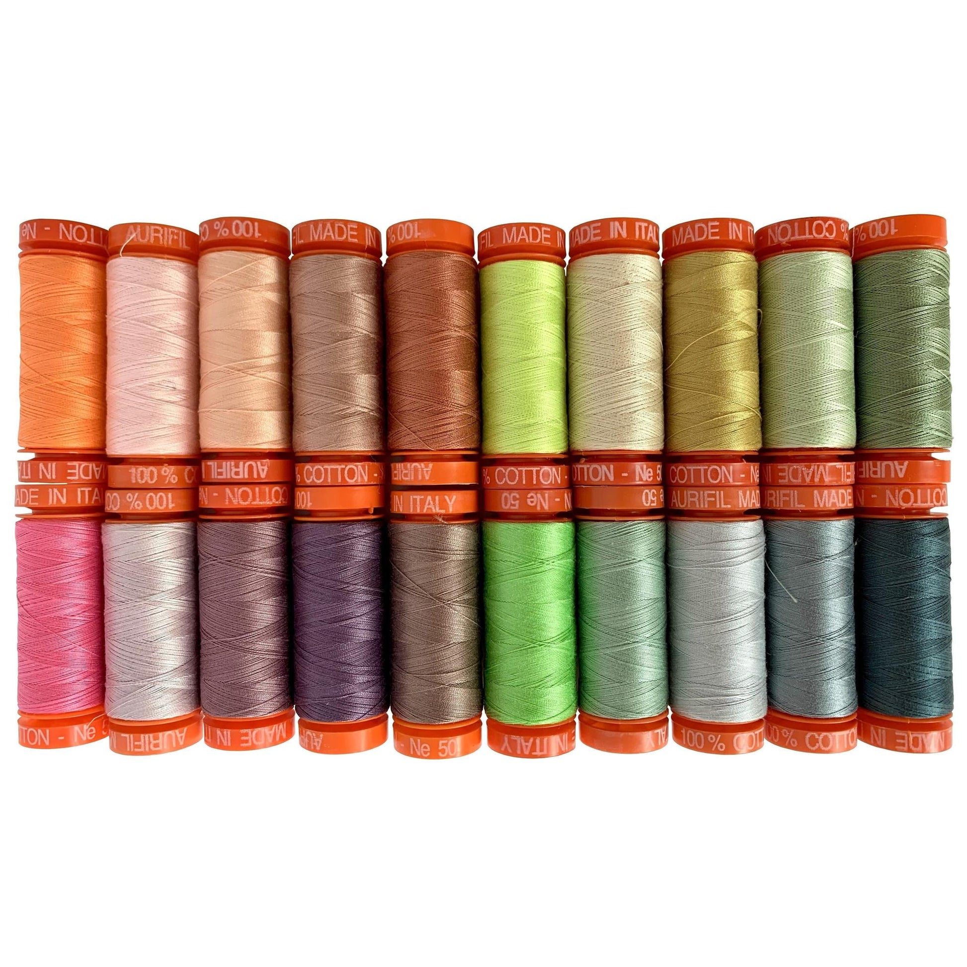 Aurifil Cotton Thread 50wt - Neons and Neutrals by Tula Pink - 20 small spools
