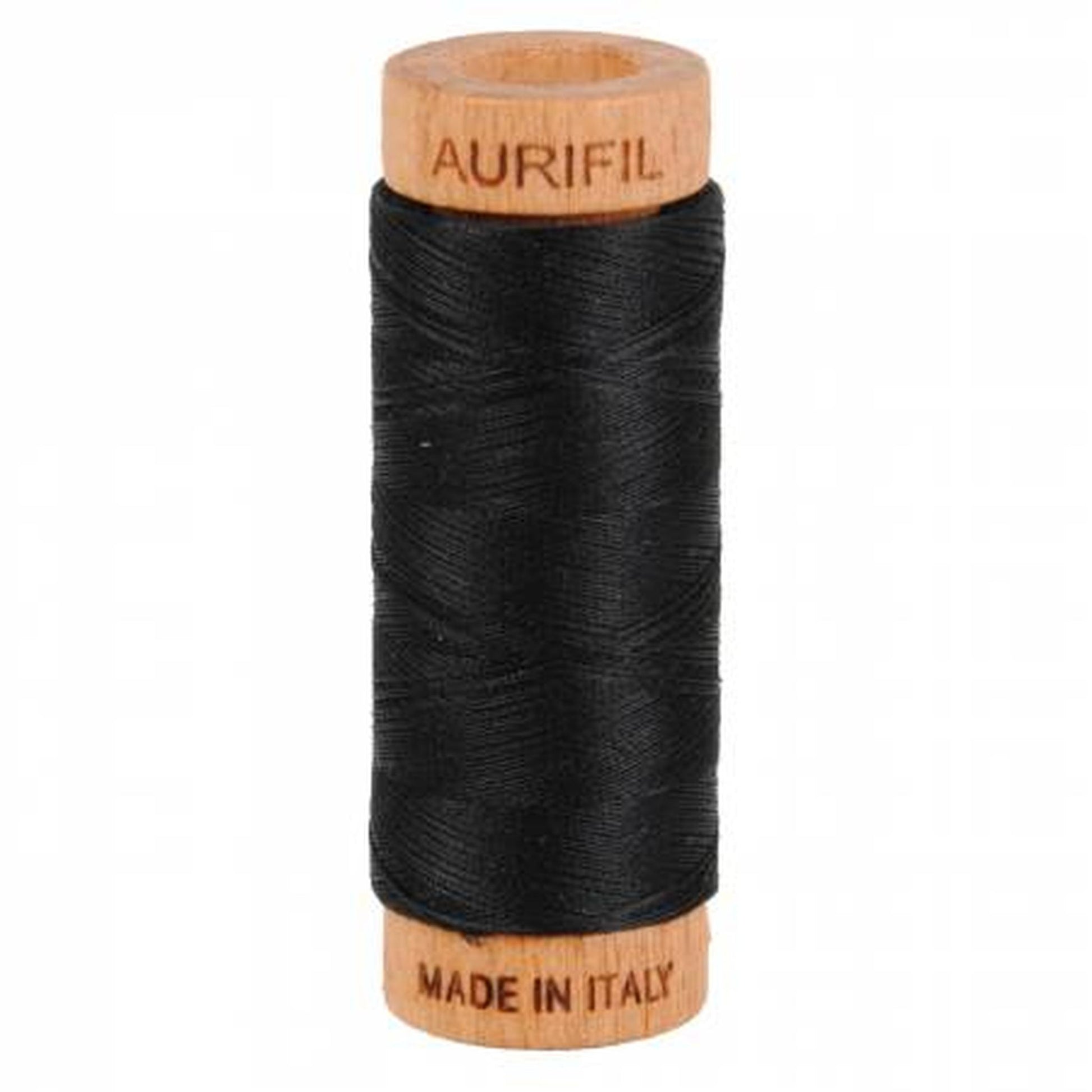 Aurifil Cotton Thread 80wt - Black A1080-2692