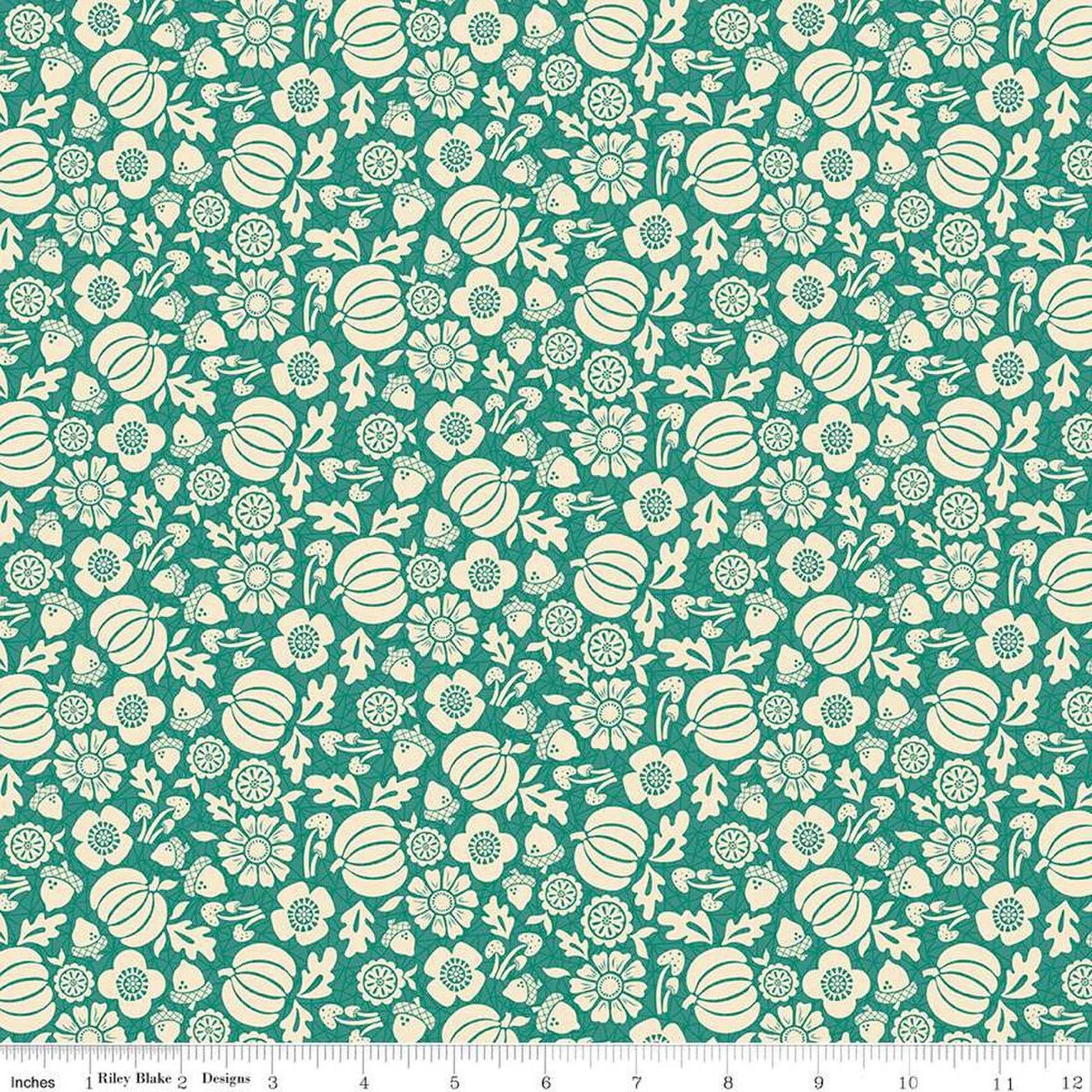 Autumn Afternoon by Heather Peterson - Pumpkins: Teal