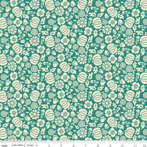 Autumn Afternoon by Heather Peterson - Pumpkins: Teal
