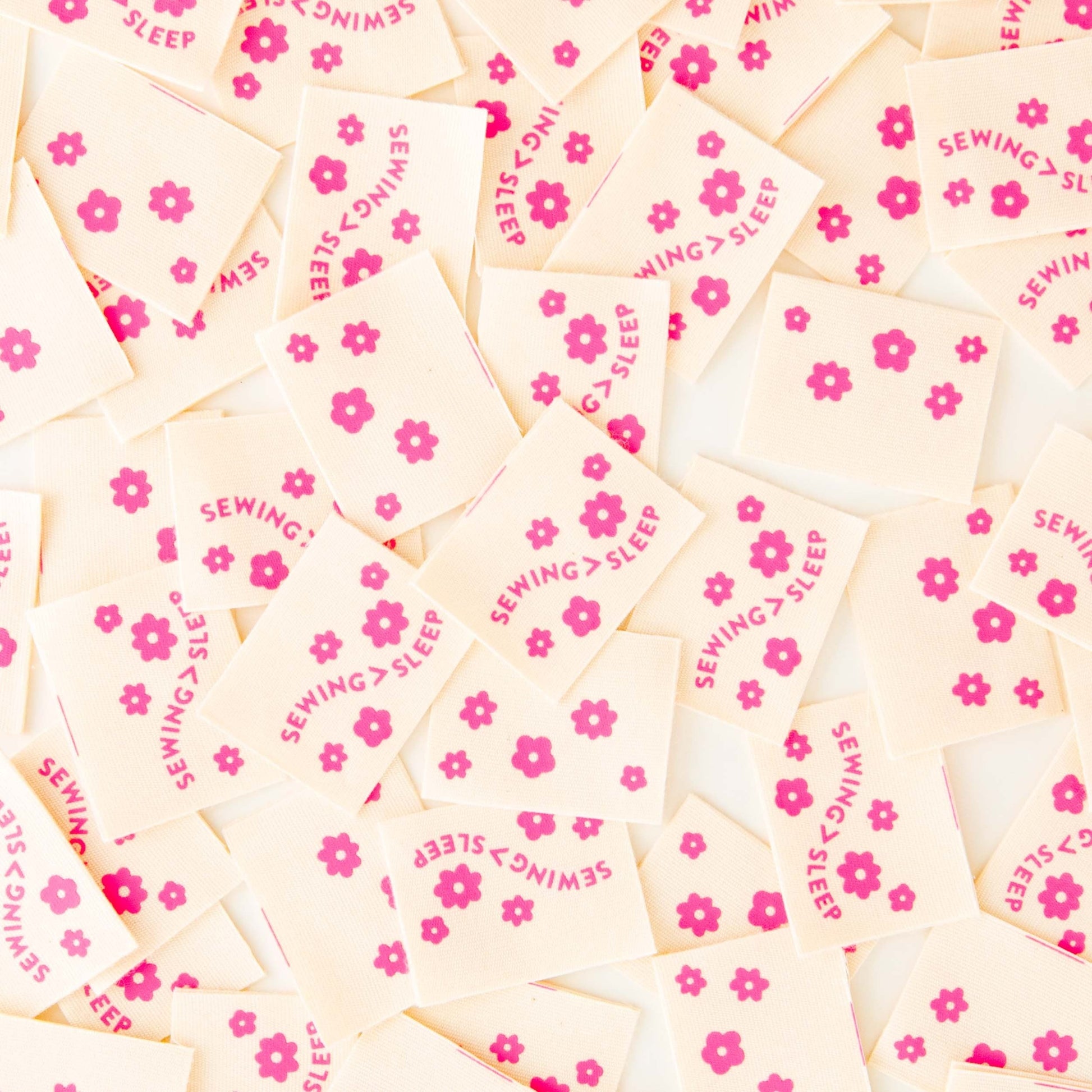 Quilt Label - Sarah Hearts | Sleep Pink