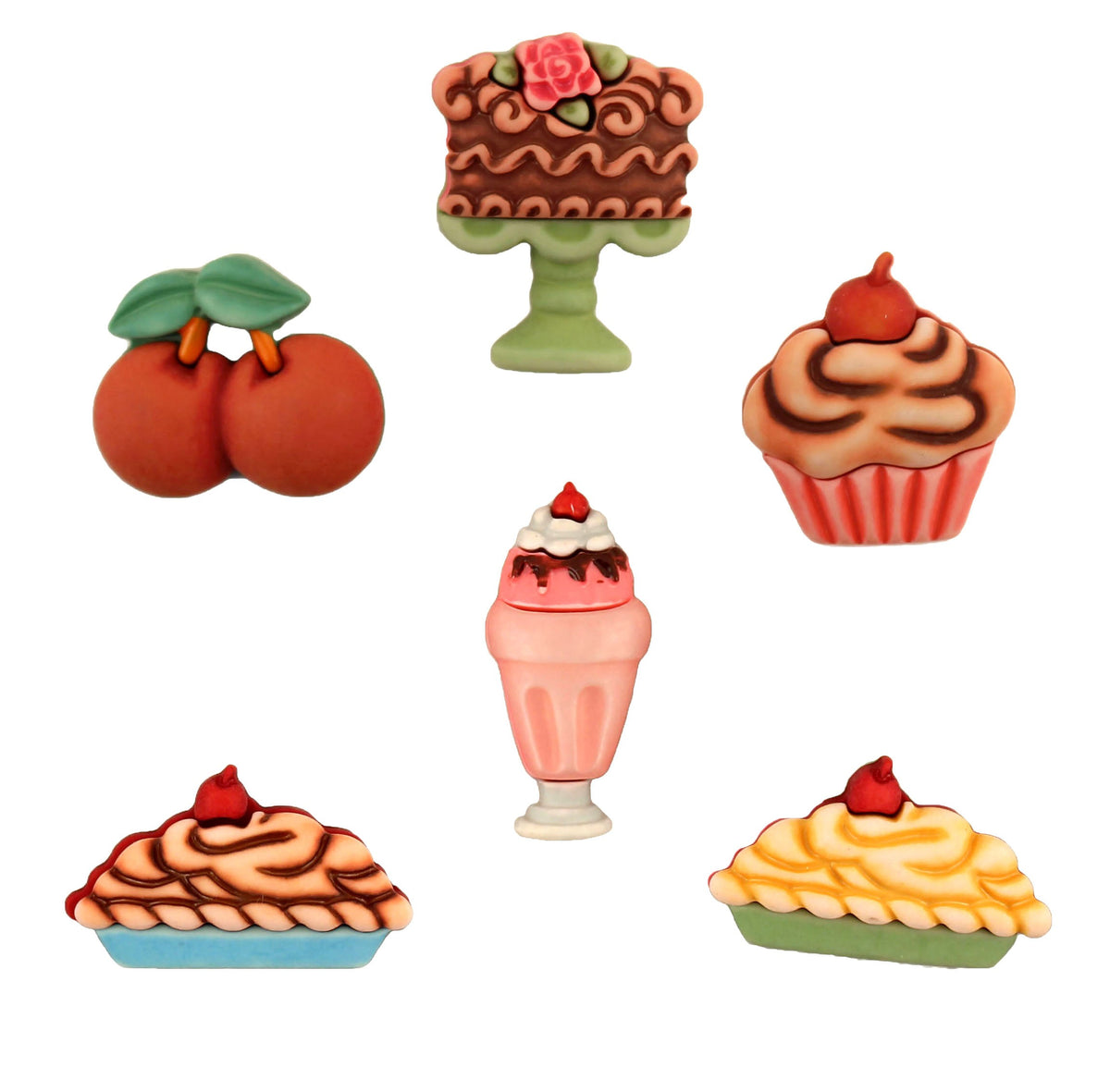 Sweet Delights A Cherry on Top Buttons