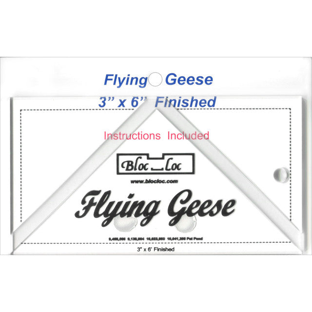 Bloc Loc 3" x 6" Flying Geese Ruler