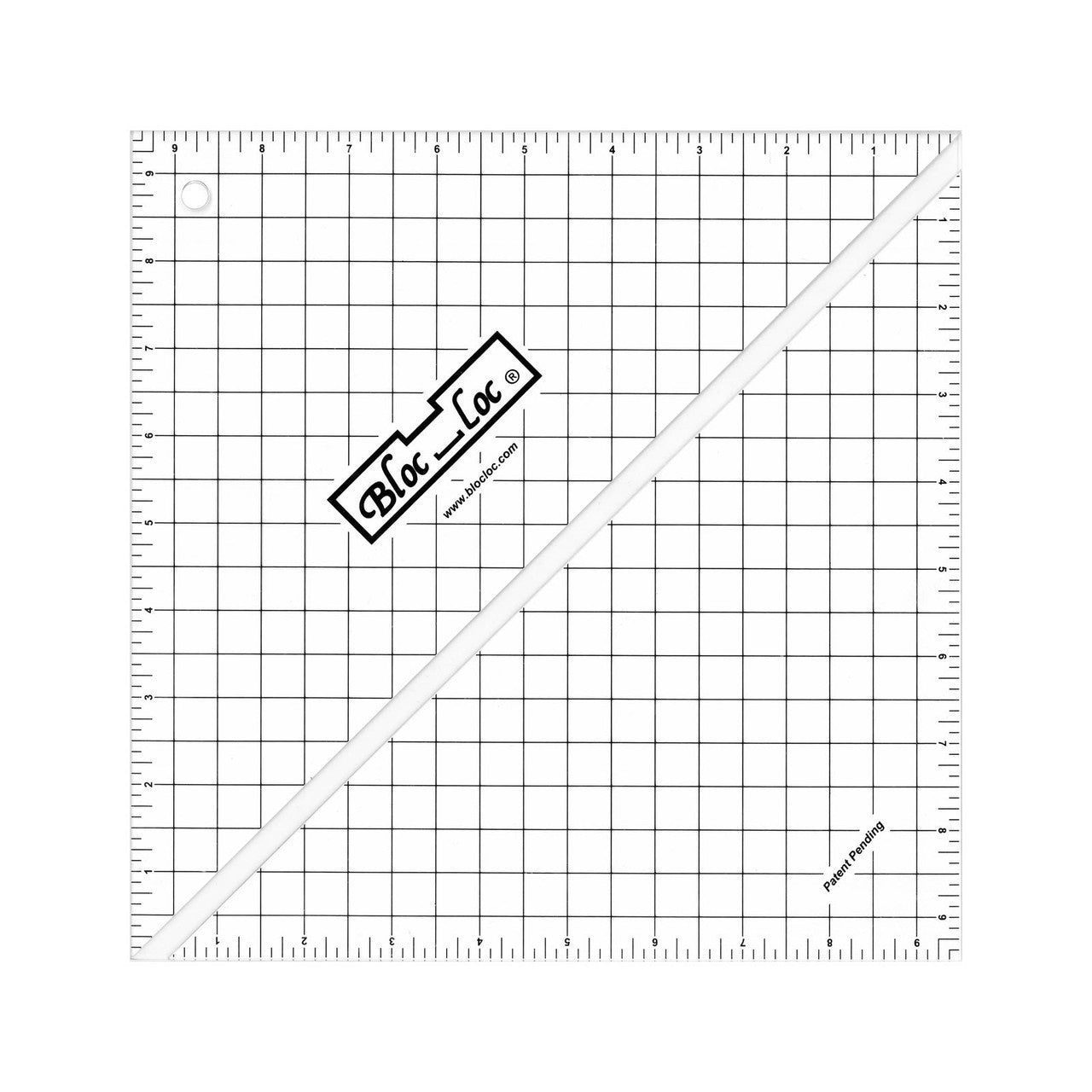 Bloc Loc Half-Square Triangle Ruler 9 1/2" x 9 1/2"