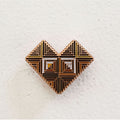 Log Cabin Heart Enamel Pin