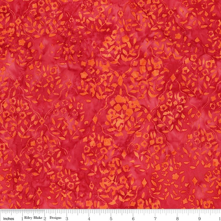 Expressions Batik by Riley Blake - Swirl the Rainbow - Chili