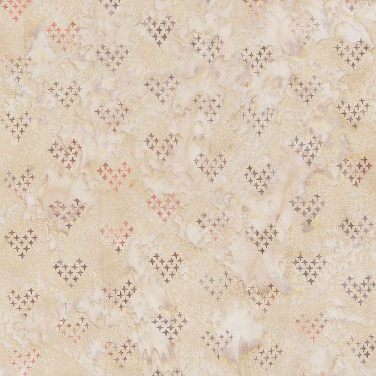 Boho Batiks - Star Heart - Coffee Cream