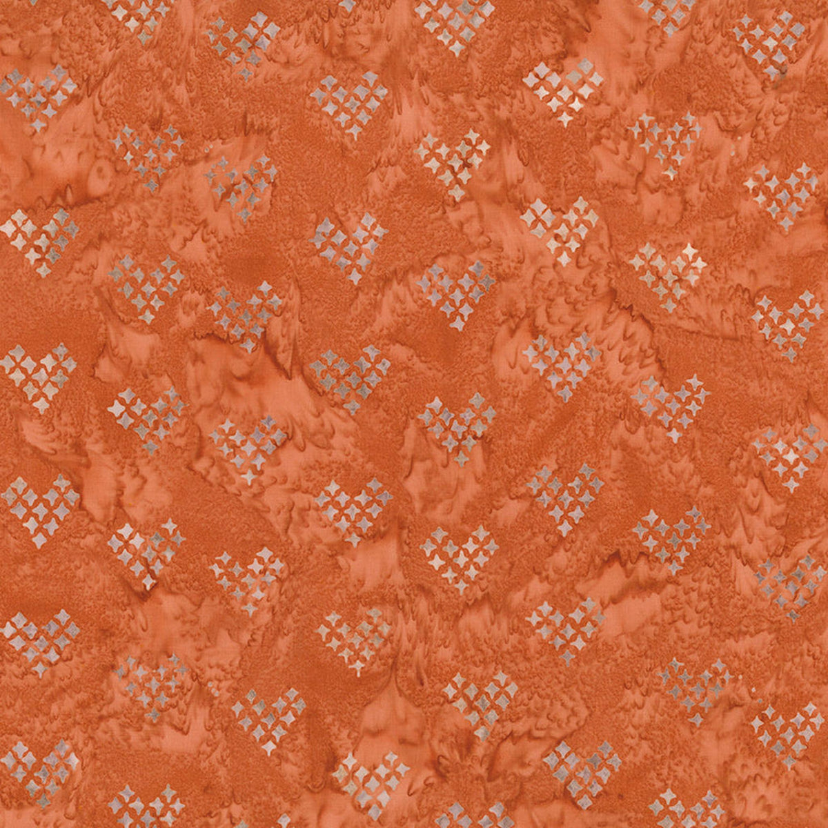 Boho Batiks - Star Heart - Salmon Run