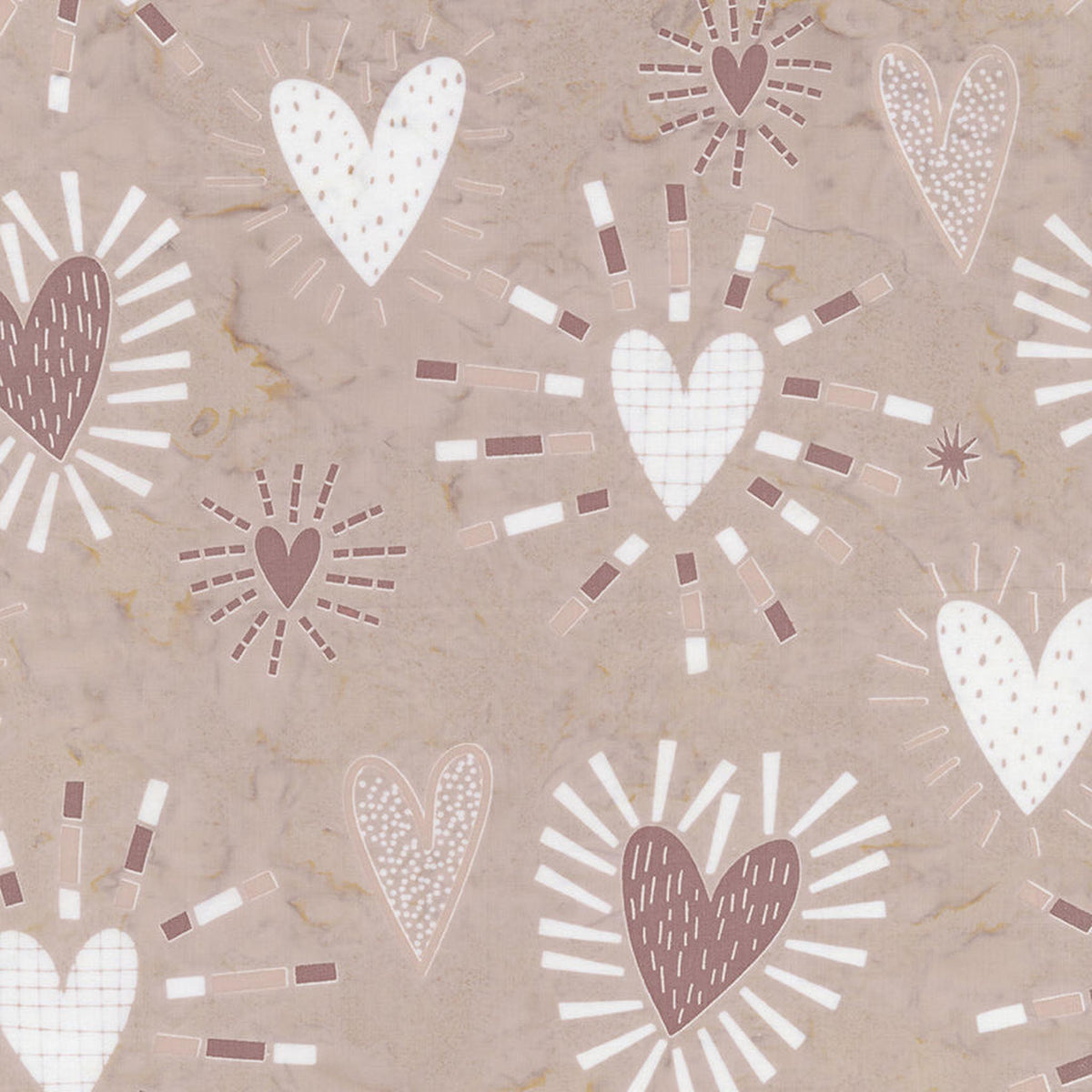 Boho Batiks - Boho Hearts - Moscato