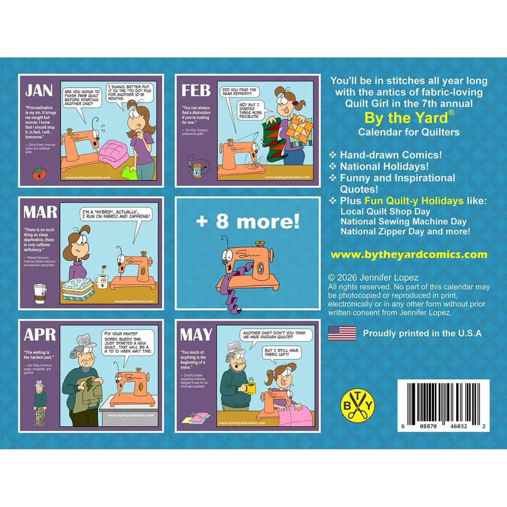 By the Yard® 2027 Wall Calendar for Quilters