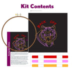 Back Off Tiger 5" Embroidery Kit