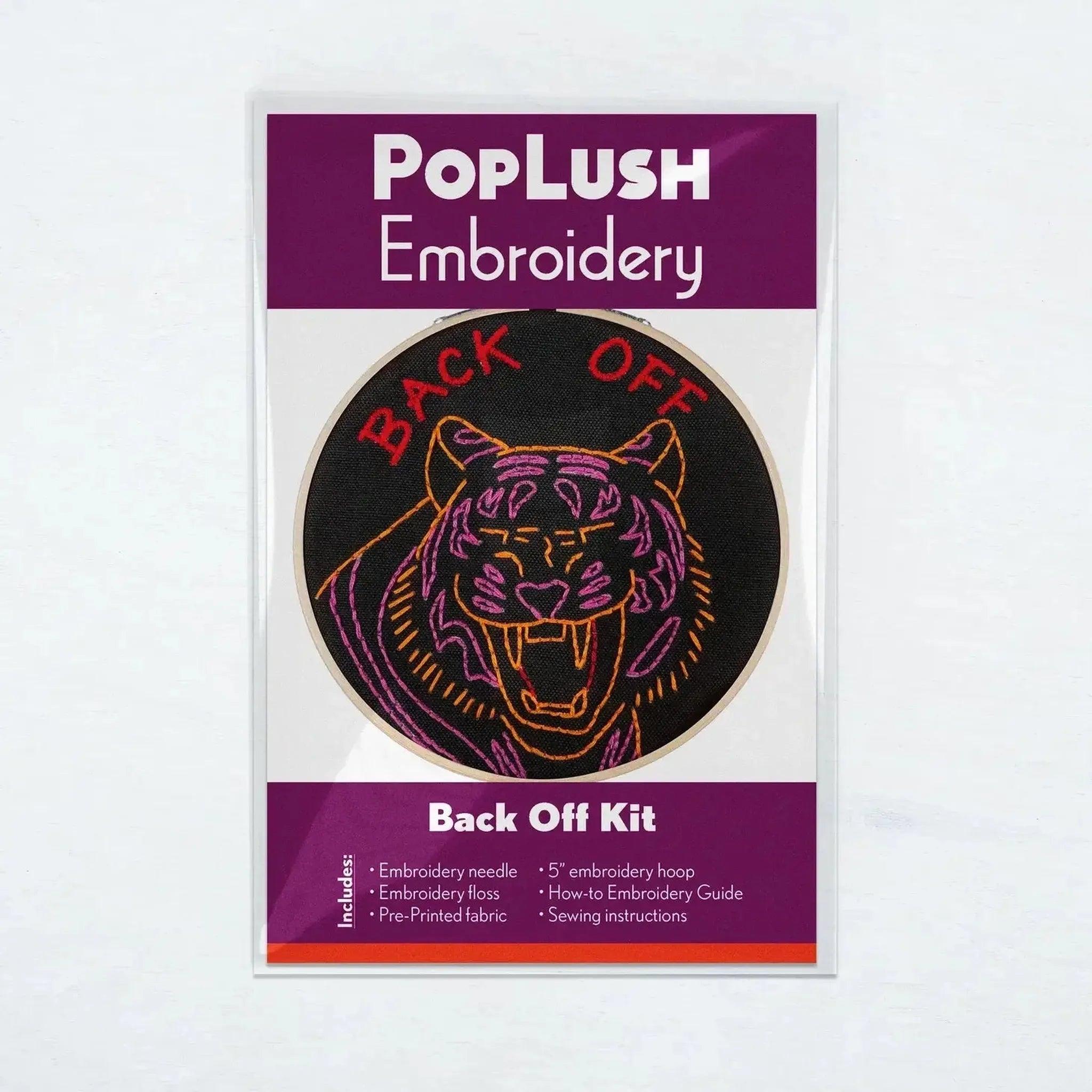 Back Off Tiger 5" Embroidery Kit