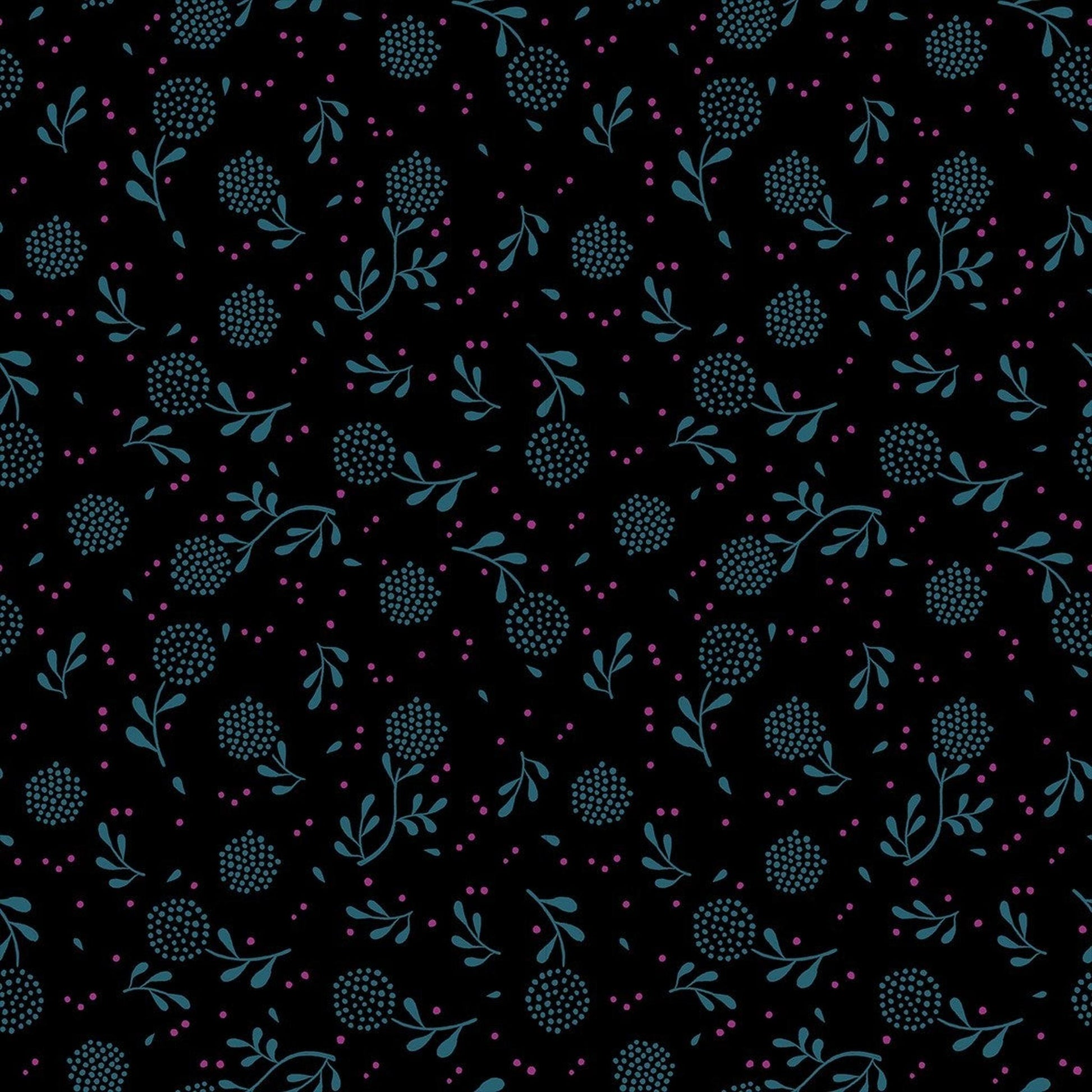 Backyard by Sarah Watts - Dandelion - Black