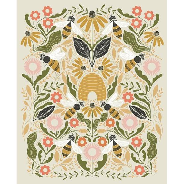 Bee Garden by Gingiber - Porcelain Panel (36" x 44")