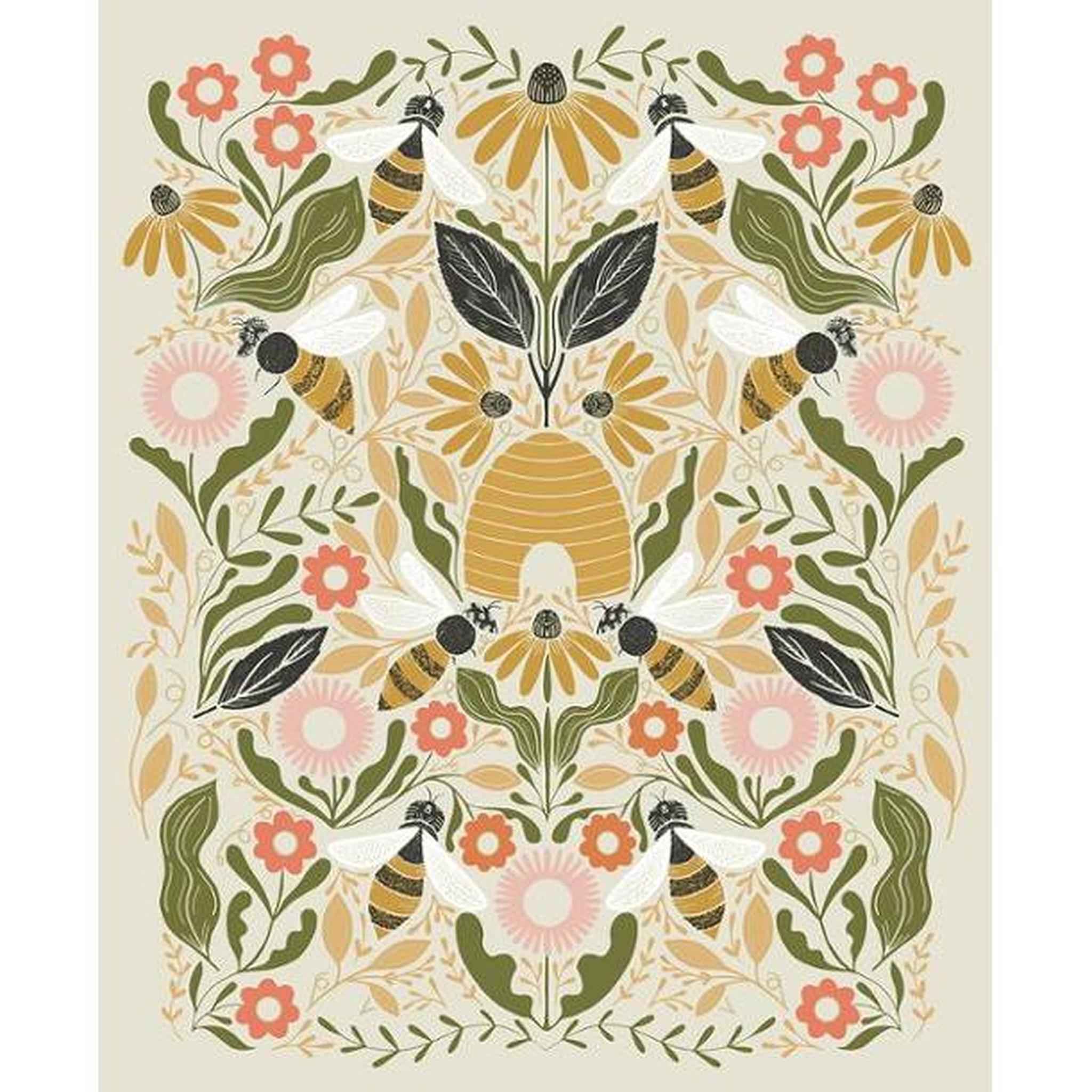 Bee Garden by Gingiber - Porcelain Panel (36" x 44")