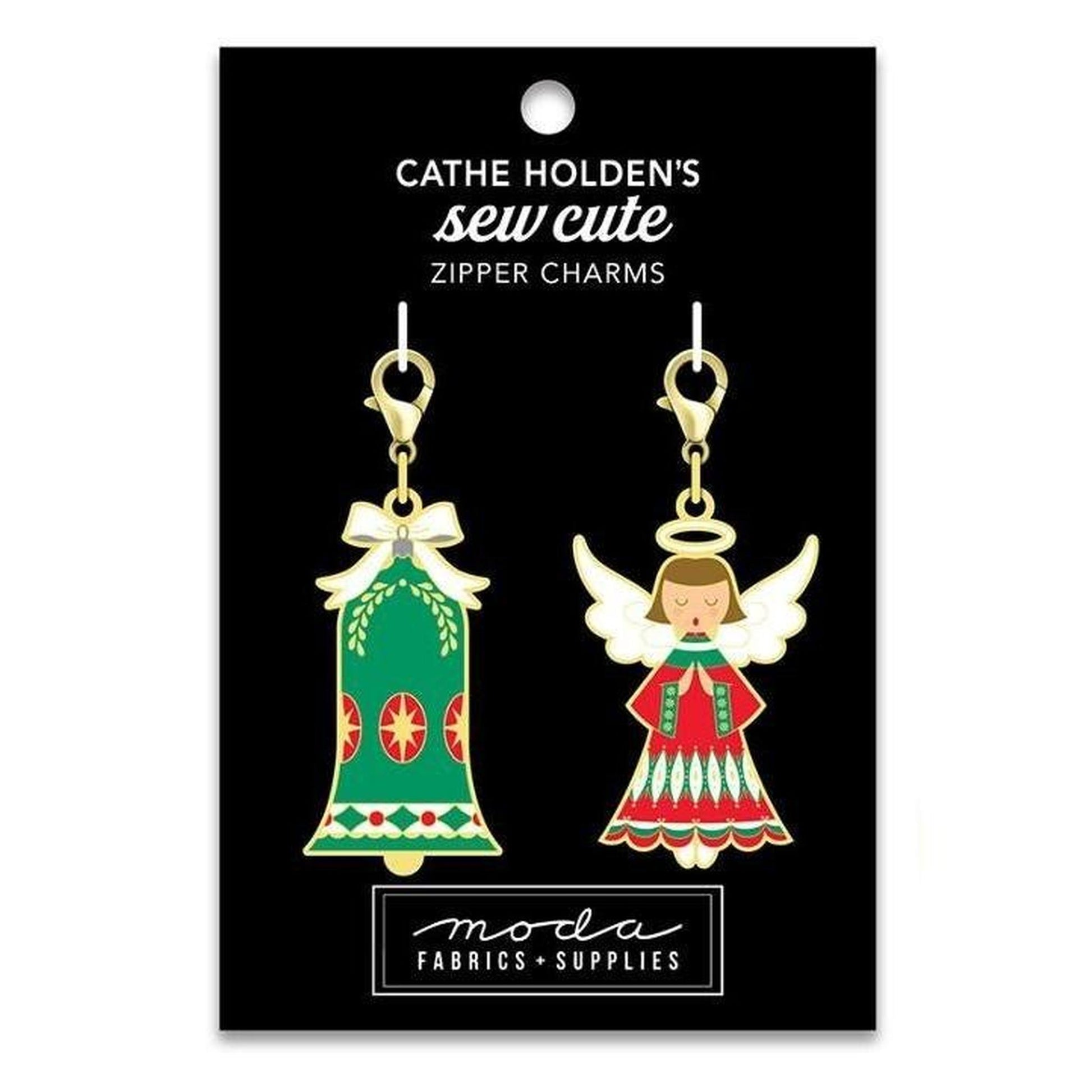 Bell and Angel Zipper Pull