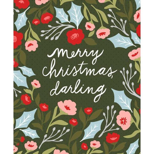 Berry and Pine by Lella Boutique - Merry Christmas Darling Panel (72" x 58")
