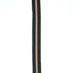 Black Nylon Coil Zipper #3 - Gold finish