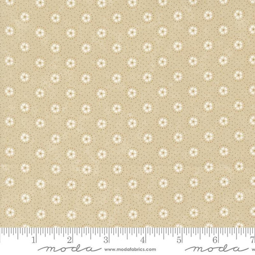 Blackbirds Nest by Kansas Troubles Quilters Daisies & Small Floral Dots: Tan Tonal