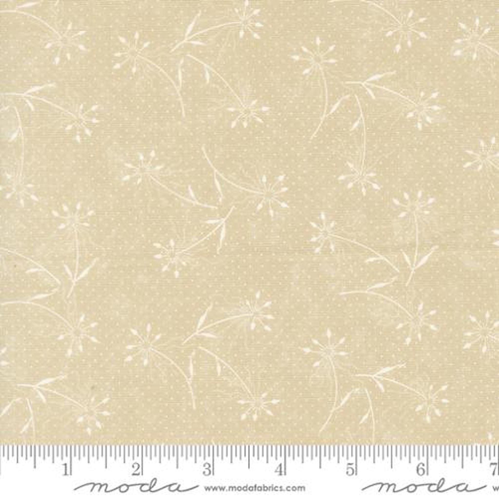 Blackbirds Nest by Kansas Troubles Quilters Dandelions Florals Dots: Tan Tonal