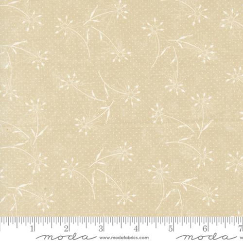 Blackbirds Nest by Kansas Troubles Quilters Dandelions Florals Dots: Tan Tonal