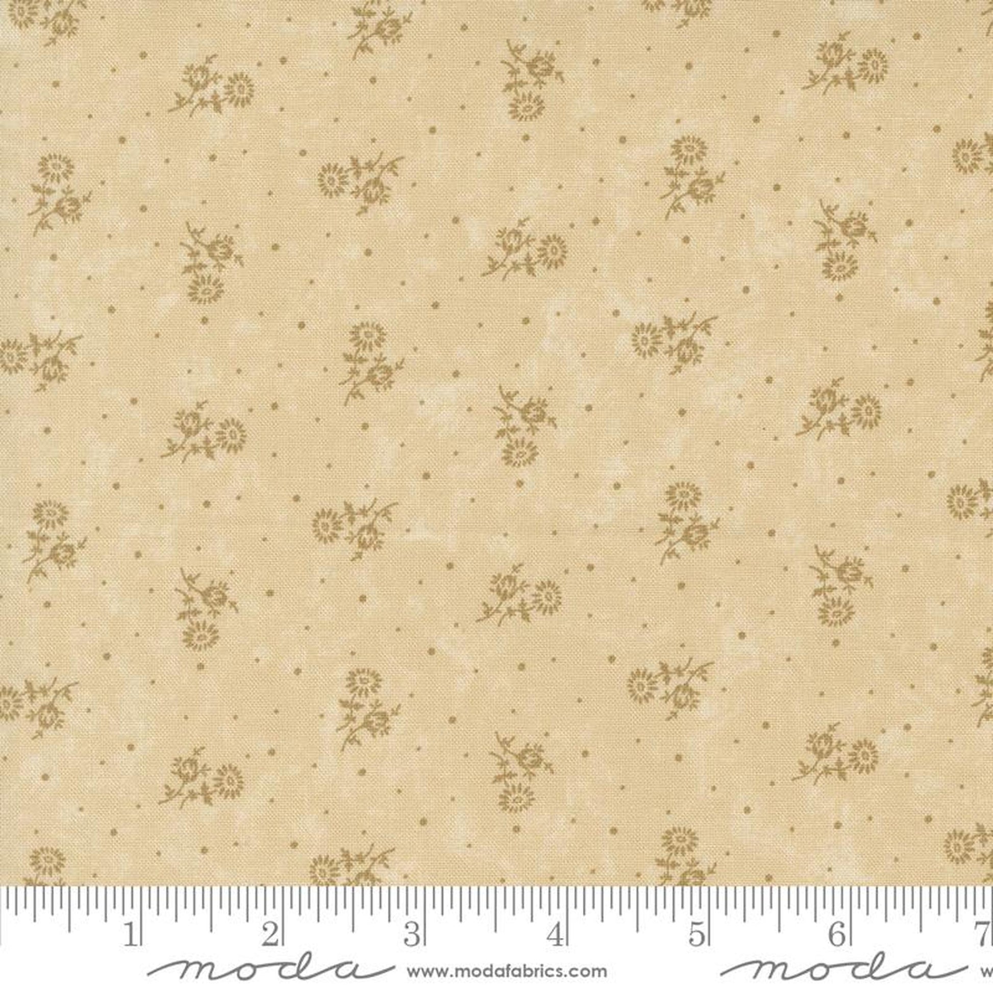 Blackbirds Nest by Kansas Troubles Quilters Thistle Ditsy Dots: Tan Tonal