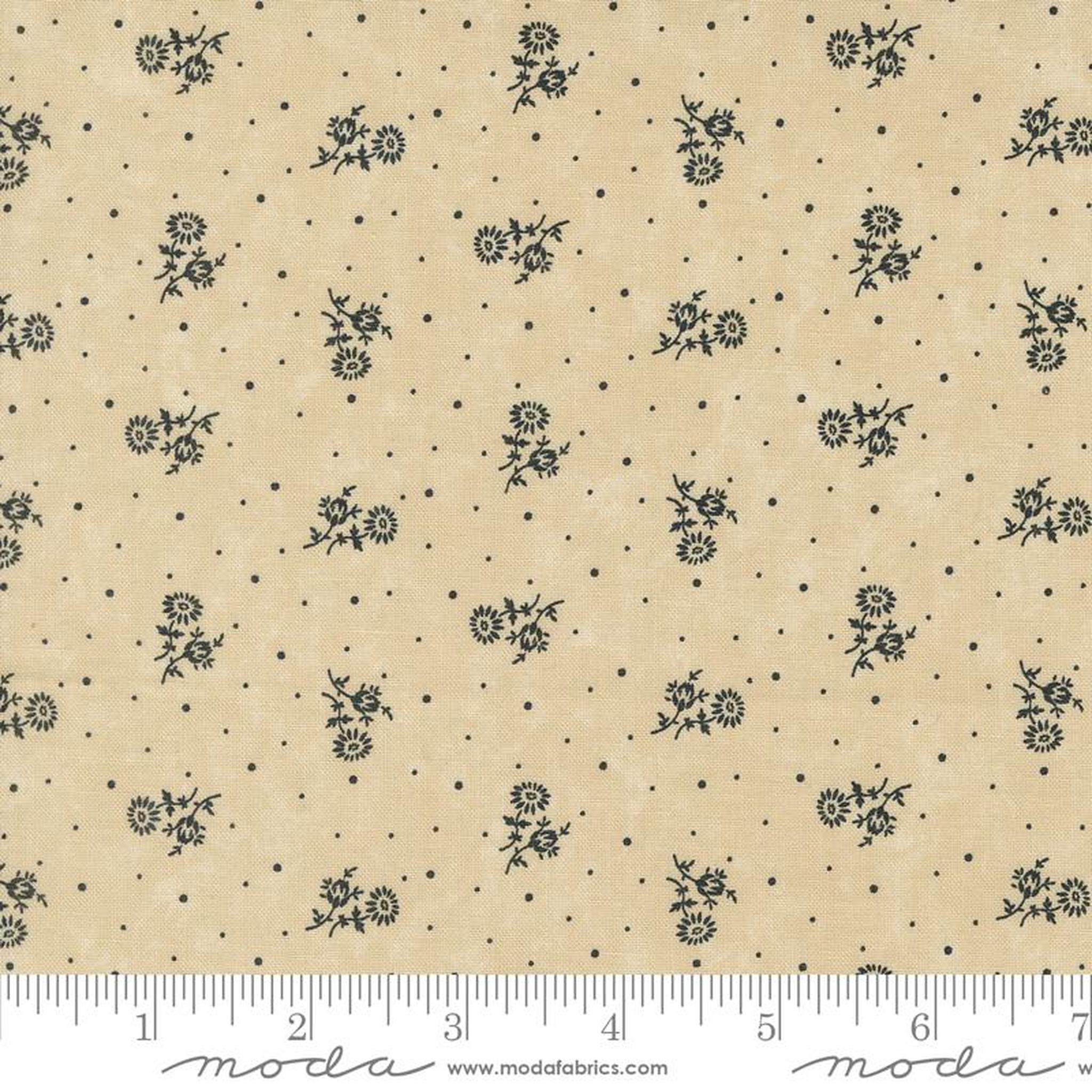 Blackbirds Nest by Kansas Troubles Quilters Thistle Ditsy Dots: Tan