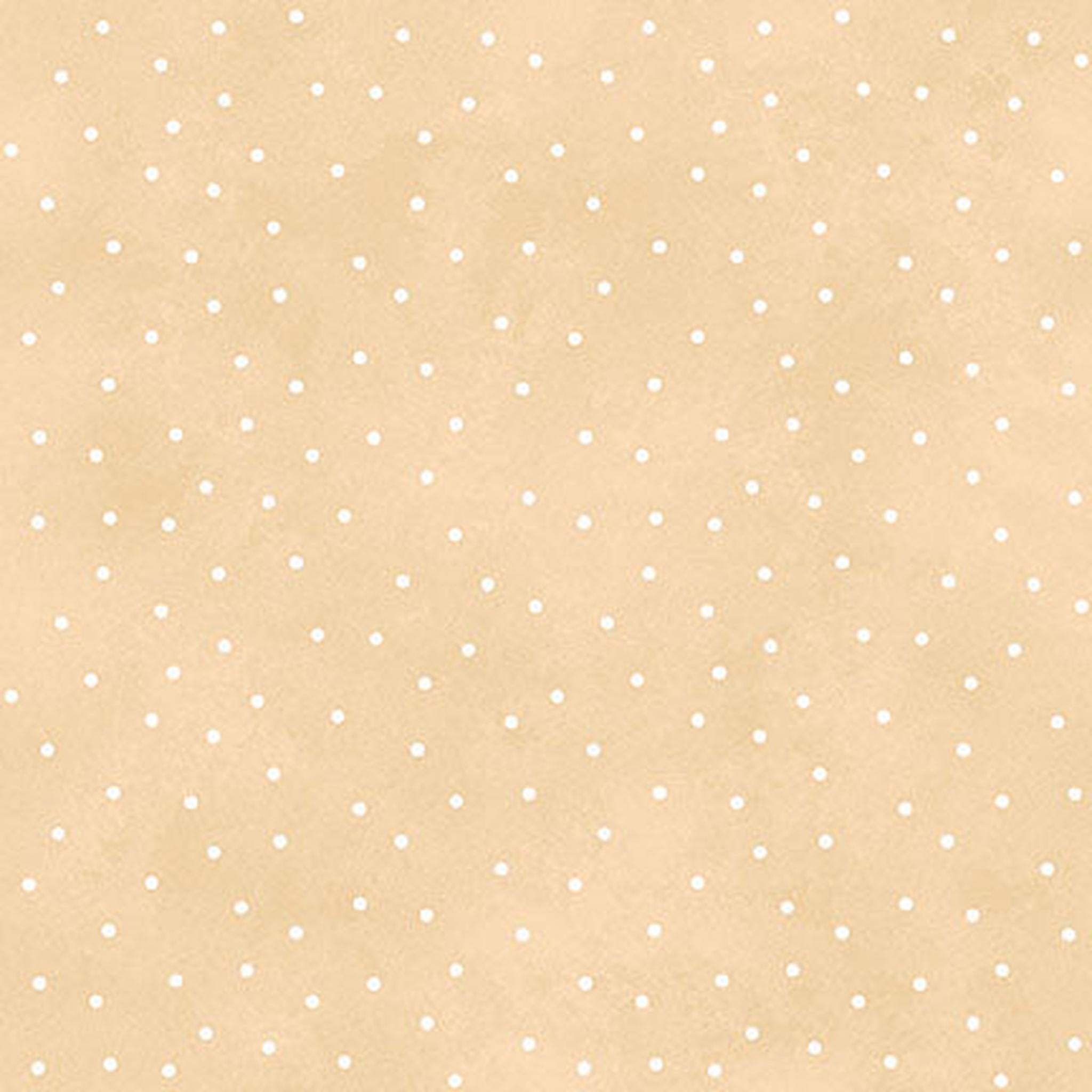 Scattered Dots - White on Tan