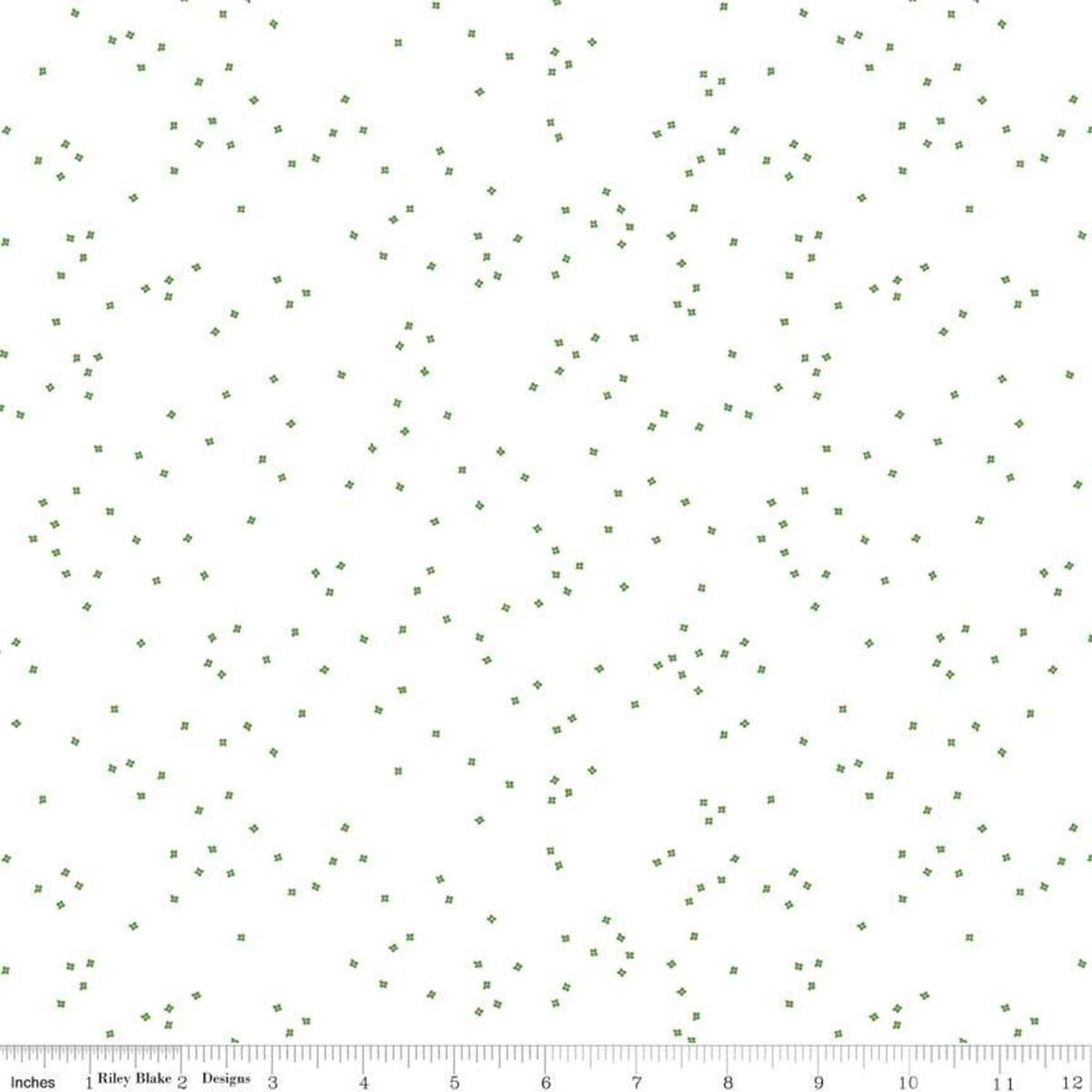 Blossom by Riley Blake -Clover on White