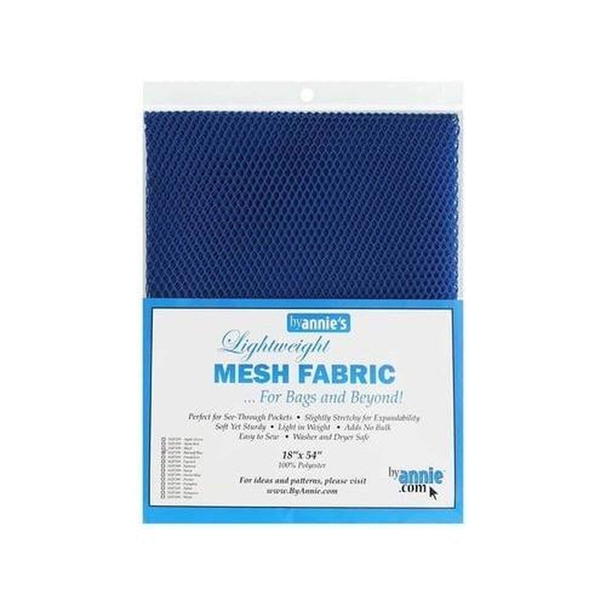 By Annie Lightweight Mesh Fabric - Blastoff Blue - 18" x 54"