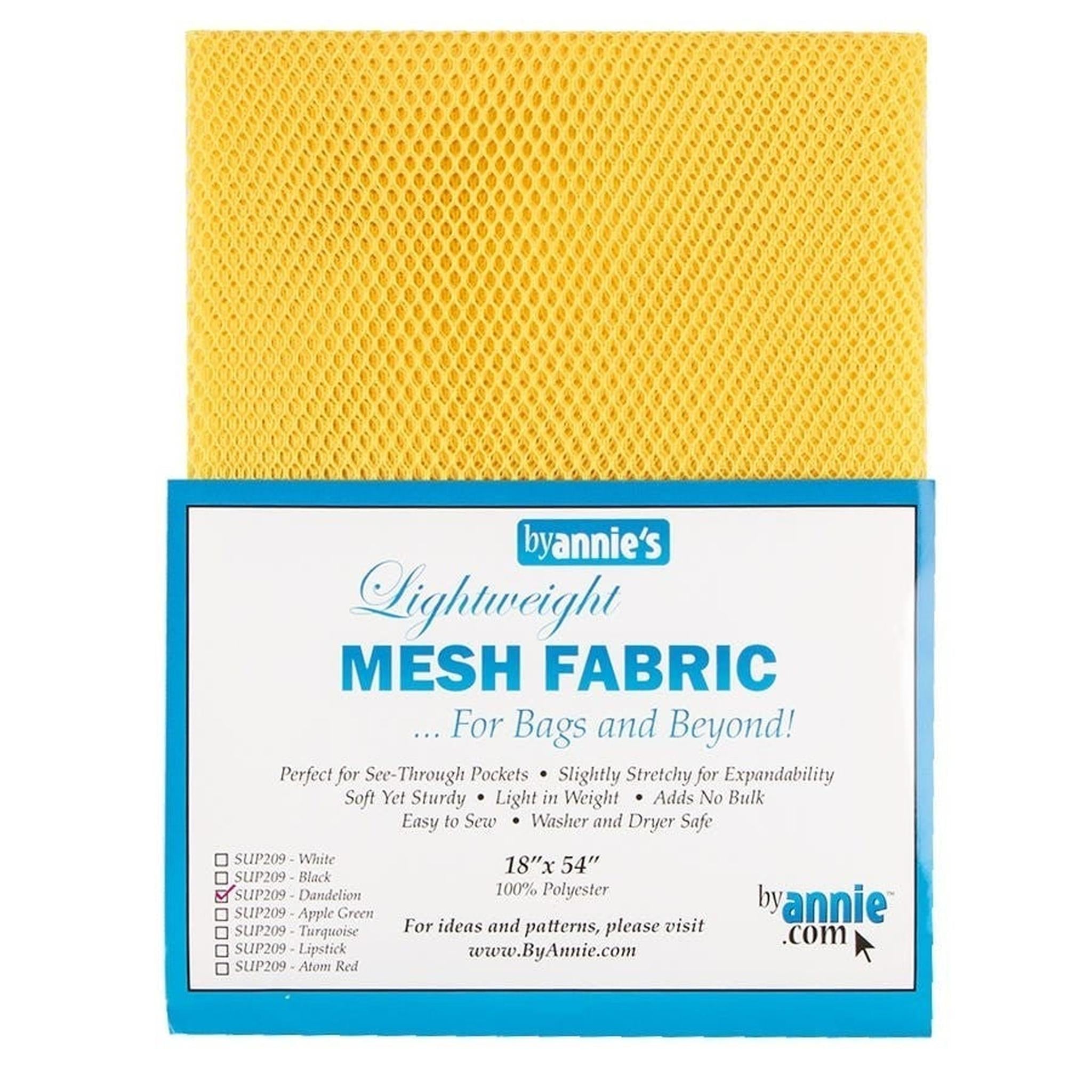 By Annie Lightweight Mesh Fabric - Dandelion - 18" x 54"