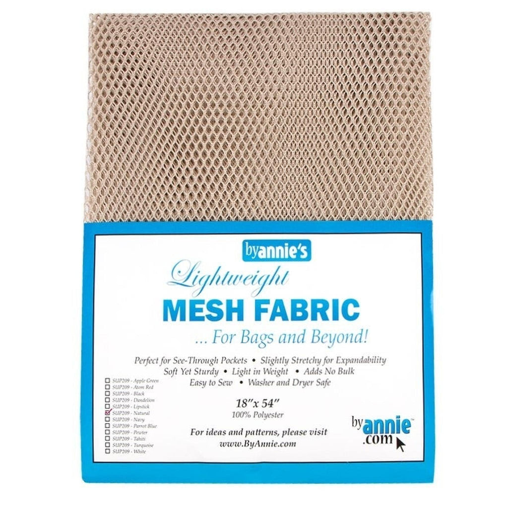 By Annie Lightweight Mesh Fabric - Natural- 18" x 54"